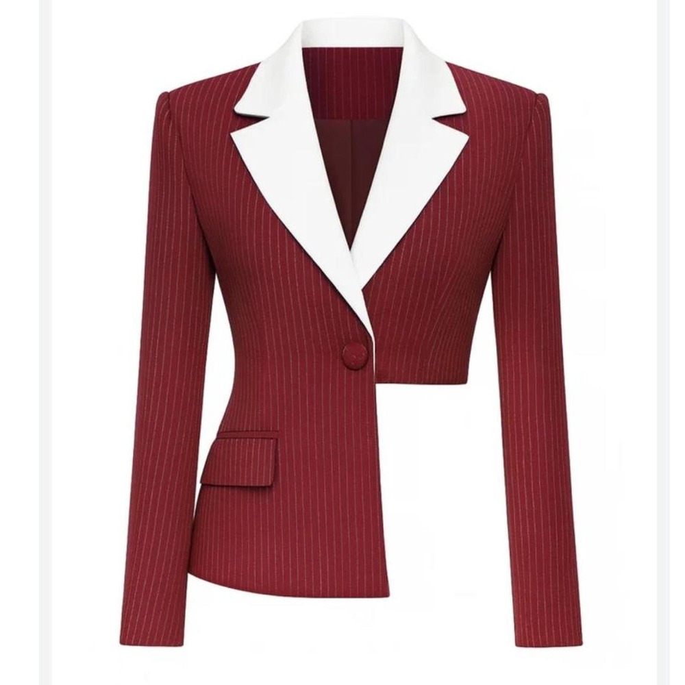 Women's Pinstripe Poise Blazer. Elevated tailoring with a modern twist